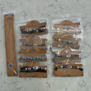 Chic Evil Eye Necklace, Bracelets and Earrings Collection of 9